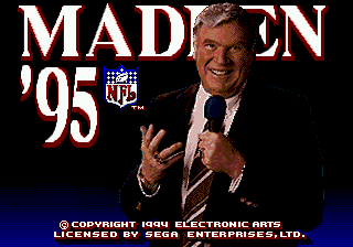 Madden NFL 95 Title Screen